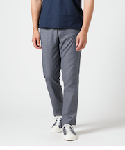 【吸水速乾・ストレッチ】COOL COMFORT リネン混 シャンブレー シャーリングパンツ