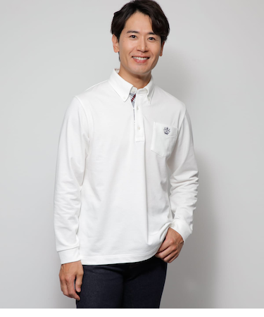 ハイゲージ裏毛 長袖ポロシャツ