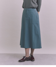 Supima Cotton Nylon Typewriter フレアスカート