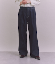 Organic Cotton Denim タックワイドパンツ