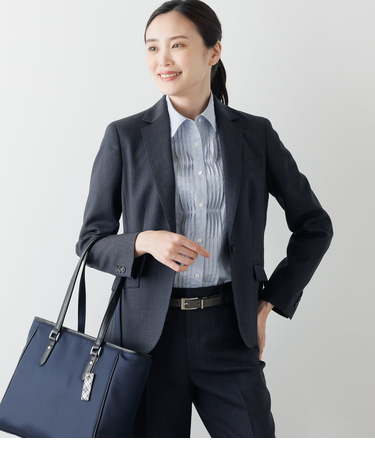 ウールハウンドトゥース ノッチドラペル1釦ジャケット