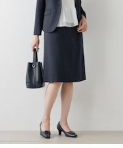 ウールハウンドトゥース Aラインスカート