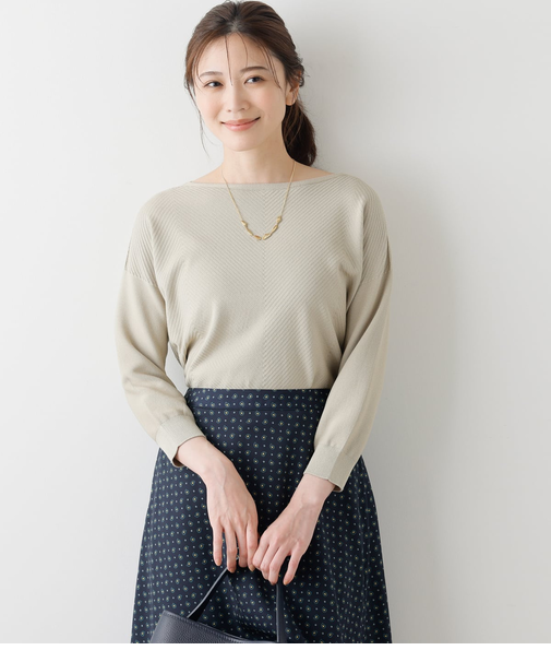 TCホールガーメント(R)ニット ドルマン7分袖プルオーバー