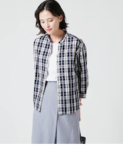 ニューヨーカータータンスキッパーカラー7分袖シャツ