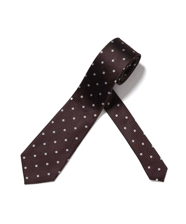 ヘリンボーン ドット ネクタイ