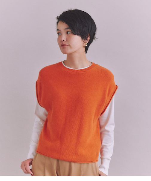 Organic Cotton Wool 2WAYニットベスト