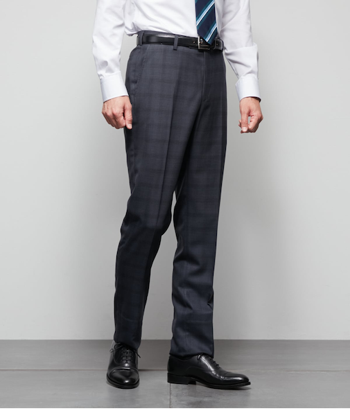 【防シワ・撥水】TRAVEL COMFORT ジオメトリックウィンドウペイン スラックス