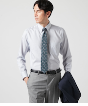 NY CARE FREE ドビーグラフチェック 長袖ボタンダウンシャツ