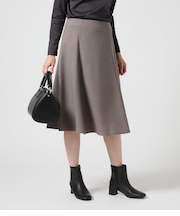 ミニハウンドトゥース 切替フレアスカート