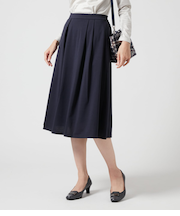 【接触冷感・吸水速乾】プレーティング天竺 イレギュラータックスカート