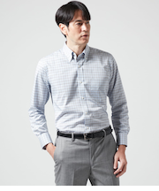 EASY CARE タッタソールチェック 長袖ボタンダウンシャツ