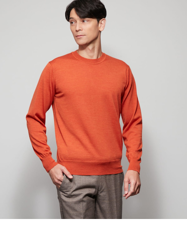 クルーネック プルオーバーニット