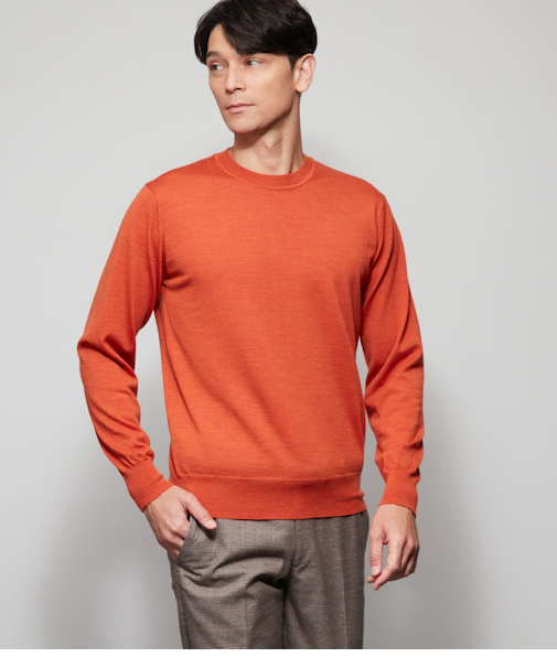 クルーネック プルオーバーニット