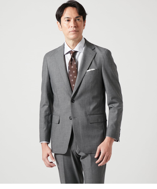 【ウォッシャブル・ストレッチ・防シワ】CARREMAN シャークスキン スーツ