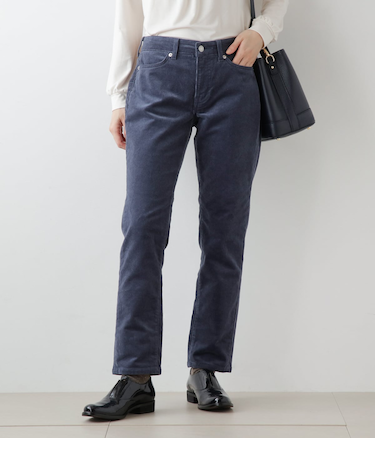 【60th×コラボ】EDWIN ストレッチライトコール テーパードパンツ
