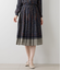 イルミネーション＆チェックパネルプリント プリーツスカート