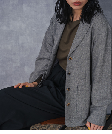 Wool Powerstretch ビッグテーラードジャケット