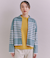 BLENDED COTTON 襟付きボーダーカーディガン