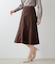 フェイクスエード フレアスカート