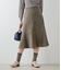 フェイクスエード フレアスカート