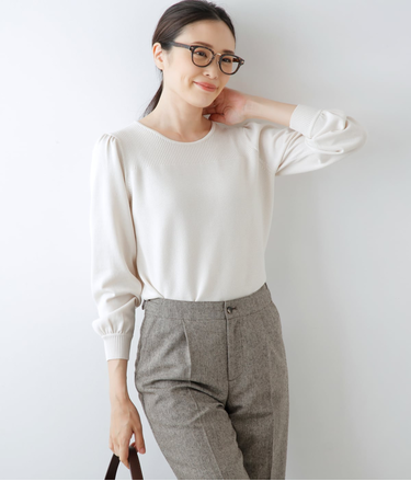 【手洗い可能】ポリエステルウール クルーネックプルオーバー