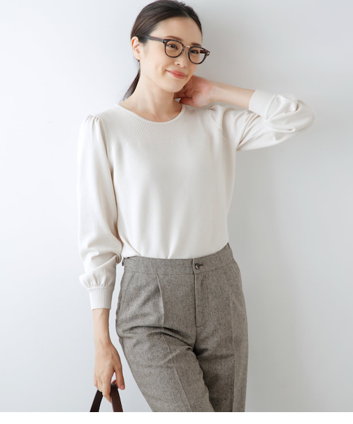 【手洗い可能】ポリエステルウール クルーネックプルオーバー