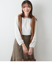 ソフトコットンサイロポンチ 袖タックプルオーバー