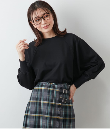 ヴィスコースナイロンストレッチポンチ ドルマンスリーブプルオーバー