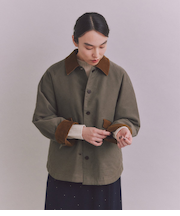 Cotton Moleskin 襟切替ブルゾン