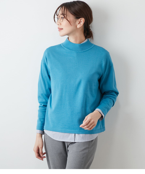 ニューヨーカー（NEWYORKER）/【手洗い可能】ウォッシャブルウール ボトルネックプルオーバー 手洗い可能】ウォッシャブルウール ボトルネックプルオーバー