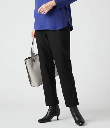 裏起毛ストレッチサキソニー テーパードパンツ