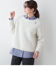 アルパカナイロン天竺 ボートネックプルオーバー