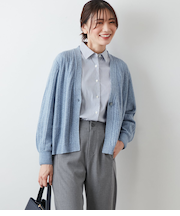 ウールカシミヤ Vネックショートカーディガン