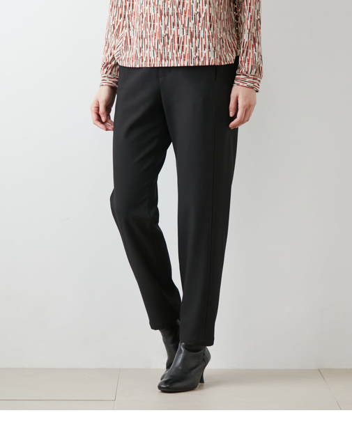 バックブラッシュツイル サイドゴムテーパードパンツ