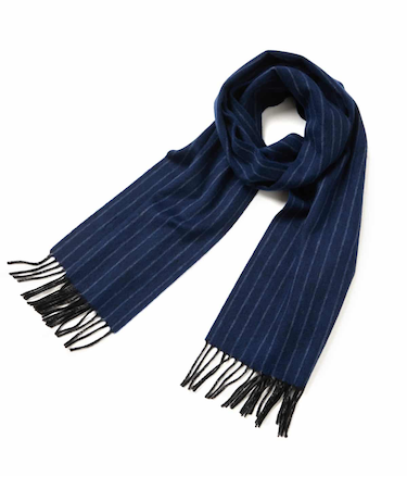 カシミヤ混 ストライプマフラー