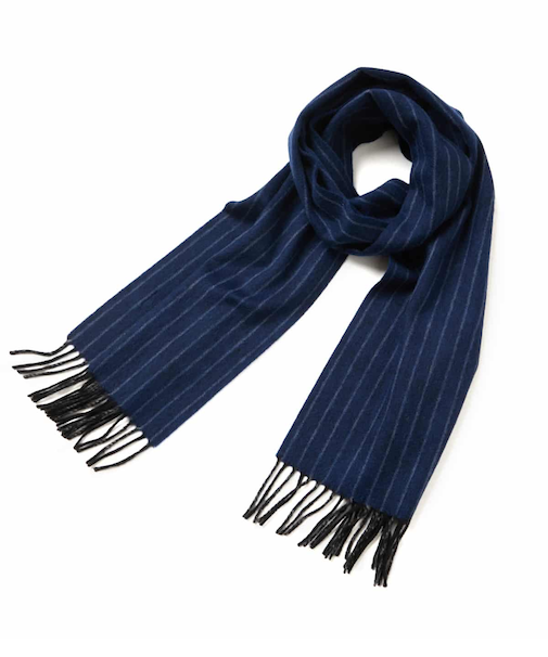 カシミヤ混 ストライプマフラー