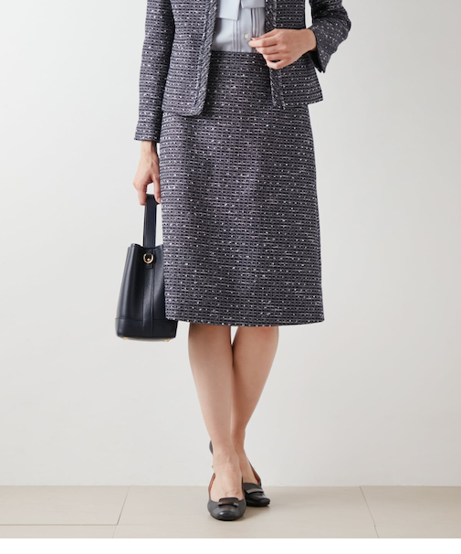 ファンシーツィード Aラインスカート