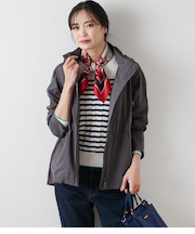 【ウォッシャブル】TCタフタ フーデッドアウター