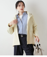 【ウォッシャブル】TCタフタ フーデッドアウター