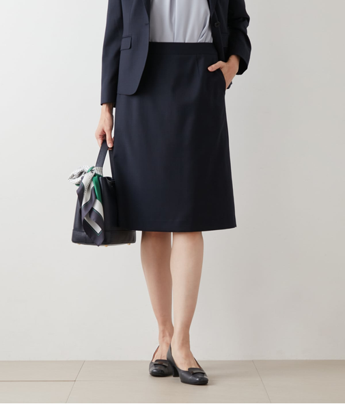 グレンチェック Aラインスカート