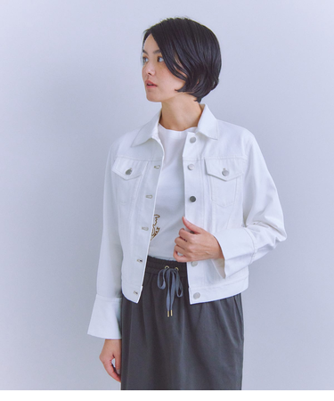 White Denim ロールアップジャケット