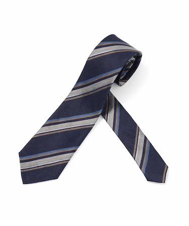 シルクリネンストライプ ネクタイ