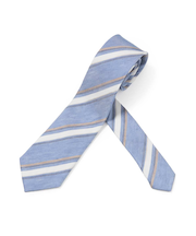 シルクリネンストライプ ネクタイ