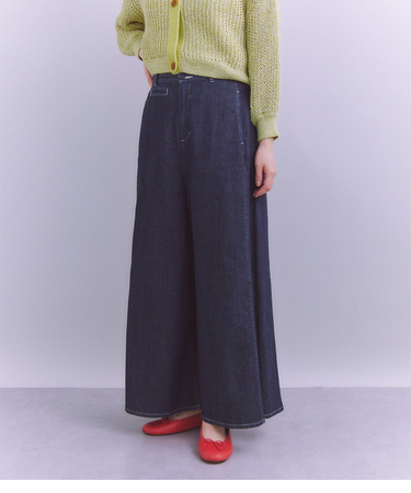 Stretch Slub Yarn Denim フレアパンツ