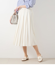 バックサテン 変形プリーツスカート