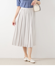 バックサテン 変形プリーツスカート
