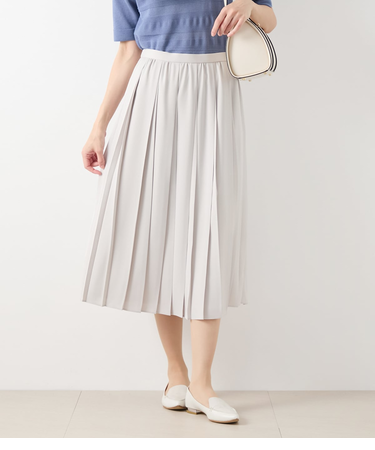 バックサテン 変形プリーツスカート