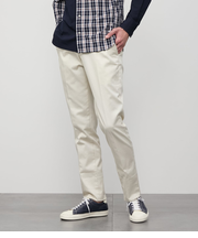 ノータックスリム コットンチノパンツ