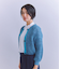 Linen Polyester Yarn 配色ニットカーディガン