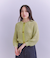 Linen Polyester Yarn 配色ニットカーディガン